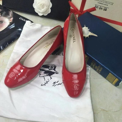 CHANEL Shallow mouth flat shoes Women--017